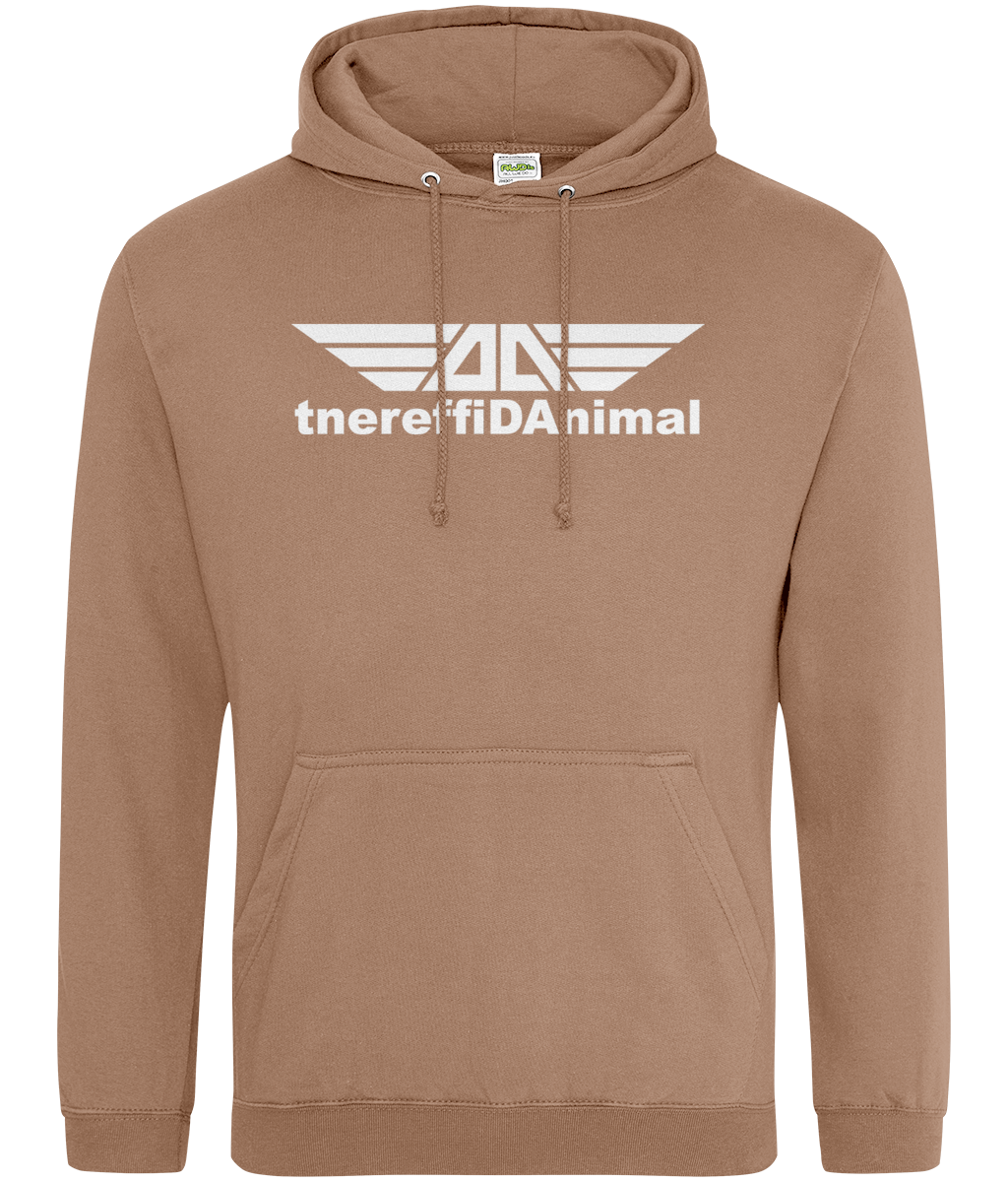 Different Animal: College Adult Unisex Hoodie JH001 L-White Logo1: (Other Colour-Variants available)