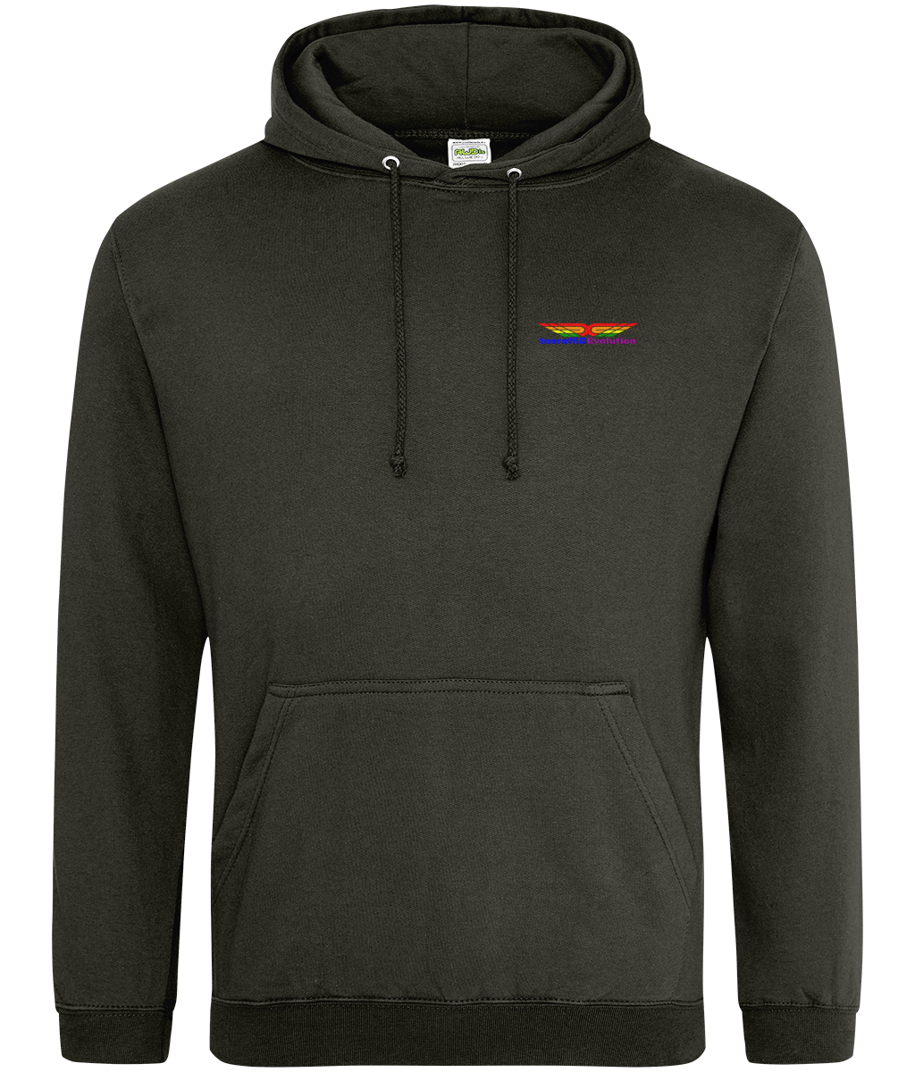 Different Evolution: College Adult Unisex Hoodie JH001 S-Rainbow Logo1: (Other Colour-Variants available)