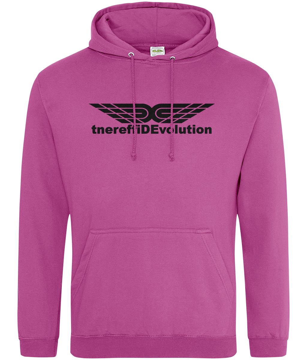 Different Evolution: College Adult Unisex Hoodie JH001 L-Black Logo1: (Other Colour-Variants available)