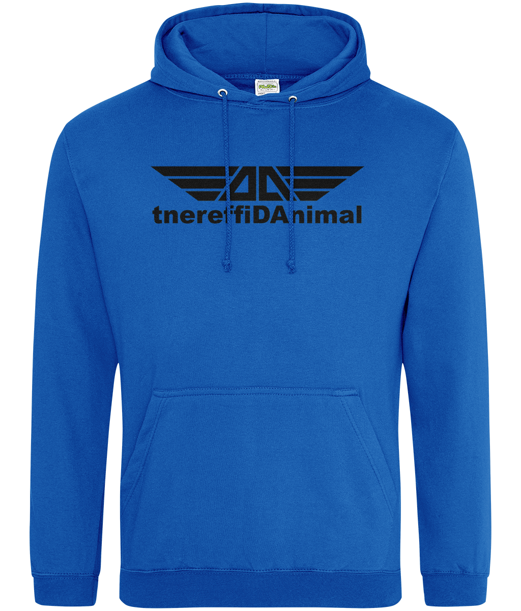 Different Animal: College Adult Unisex Hoodie JH001 L-Black Logo1: (Other Colour-Variants available)