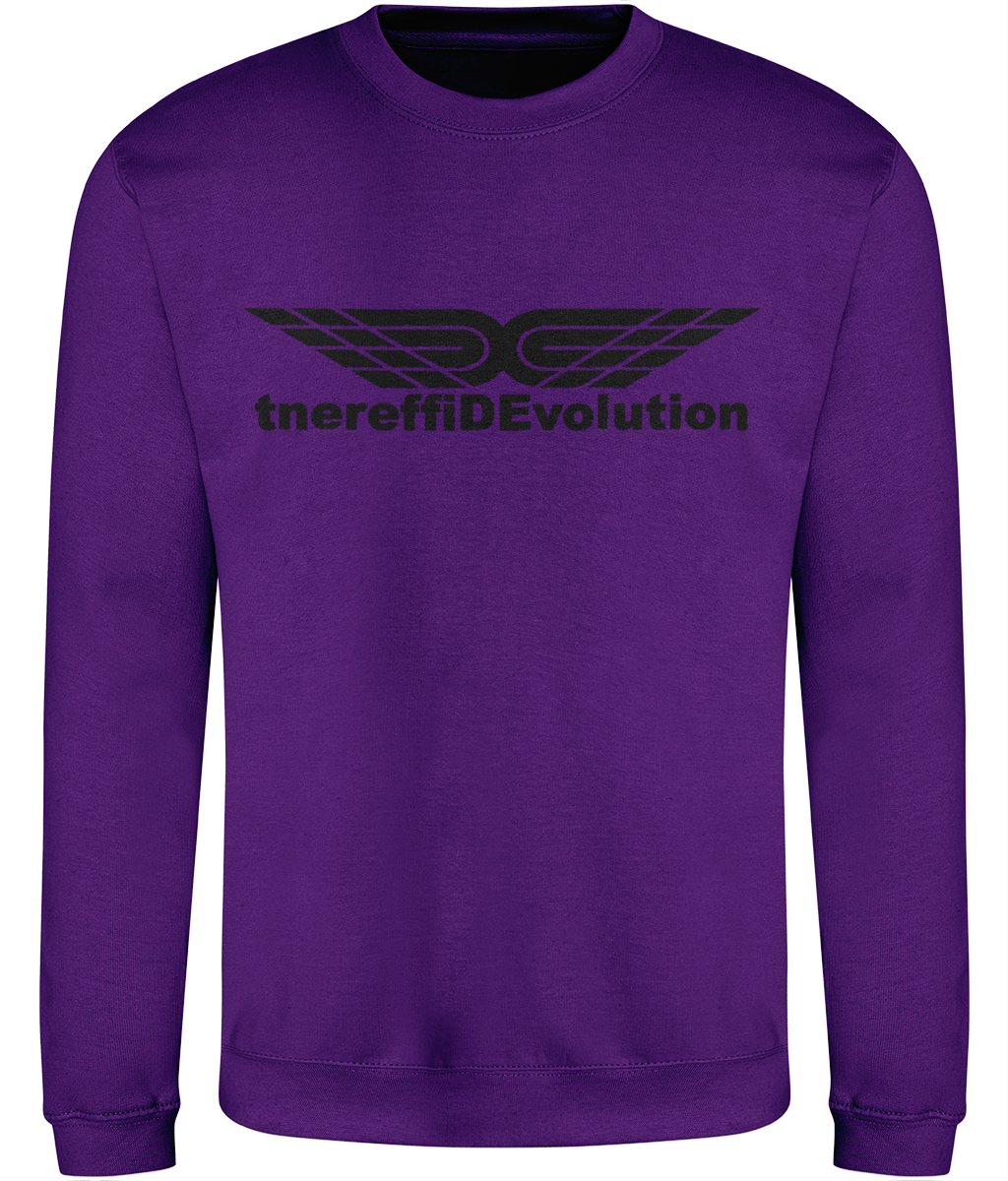 Different Evolution: Just Classic Adult Unisex Sweatshirt JH030 L-Black Logo1: (Other Colour-Variants available)