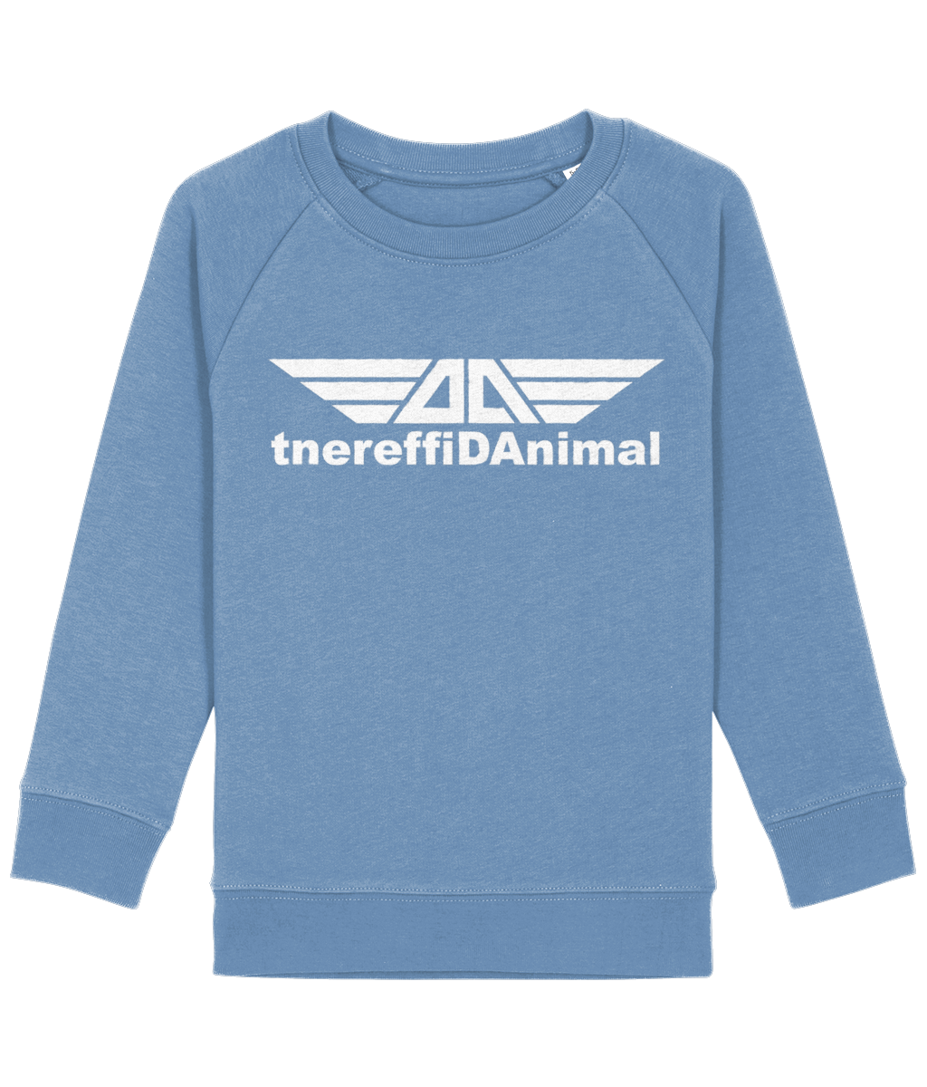 Different Animal: Eco Mini Scouter Kids Unisex Sweatshirt SX067 L-White Logo1: (Other Colour-Variants available)