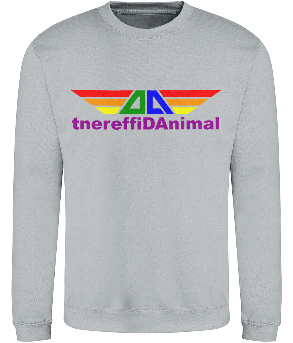 Different Animal: Just Classic Adult Unisex Sweatshirt JH030 L-Rainbow Logo1: (Other Colour-Variants available)