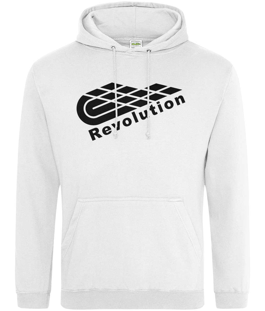 Revolution: College Adult Unisex Hoodie JH001 L-Black Logo: (Other Colour-Variants available)