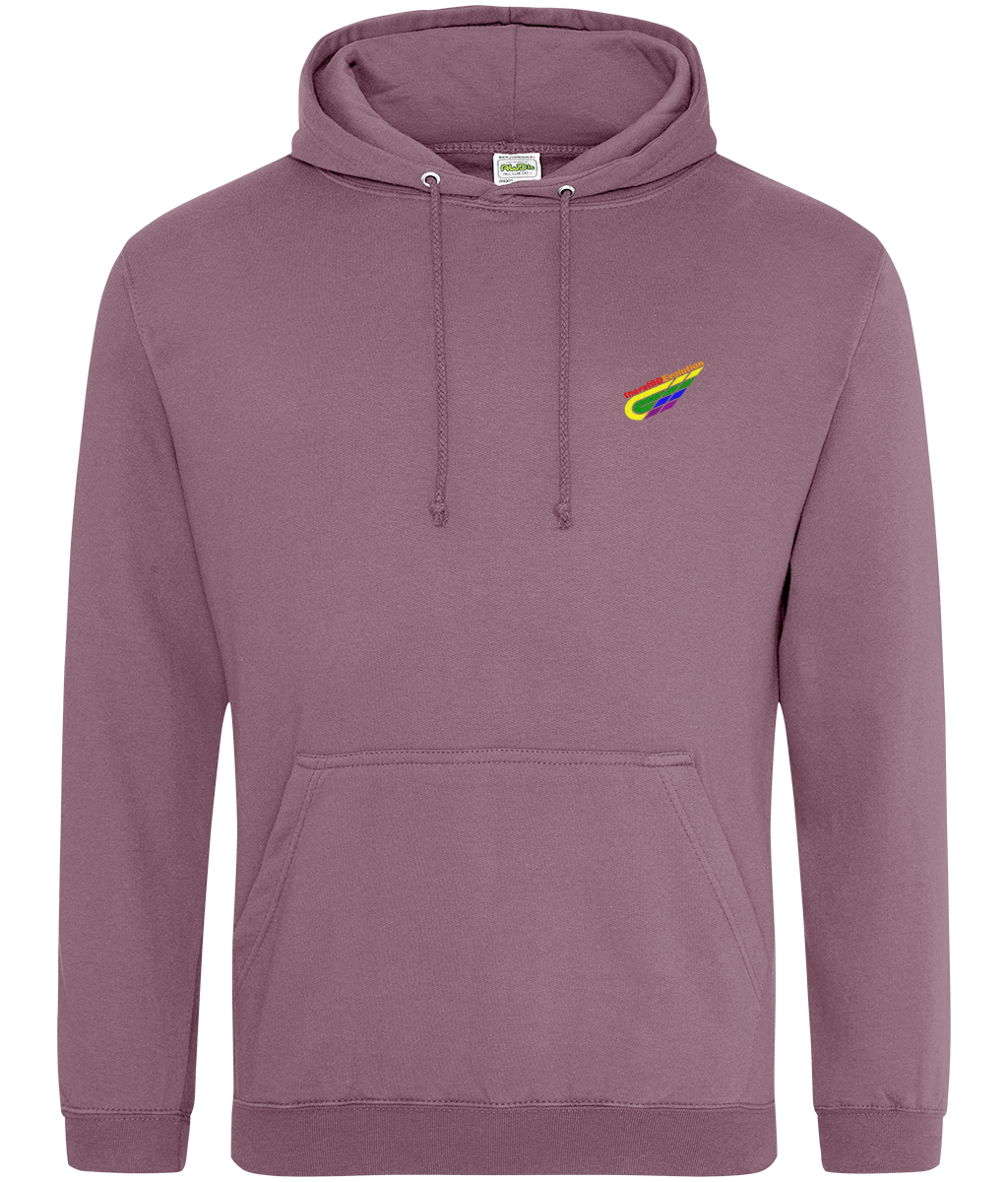 Different Evolution: College Adult Unisex Hoodie JH001 S-Rainbow Logo2: (Other Colour-Variants available)