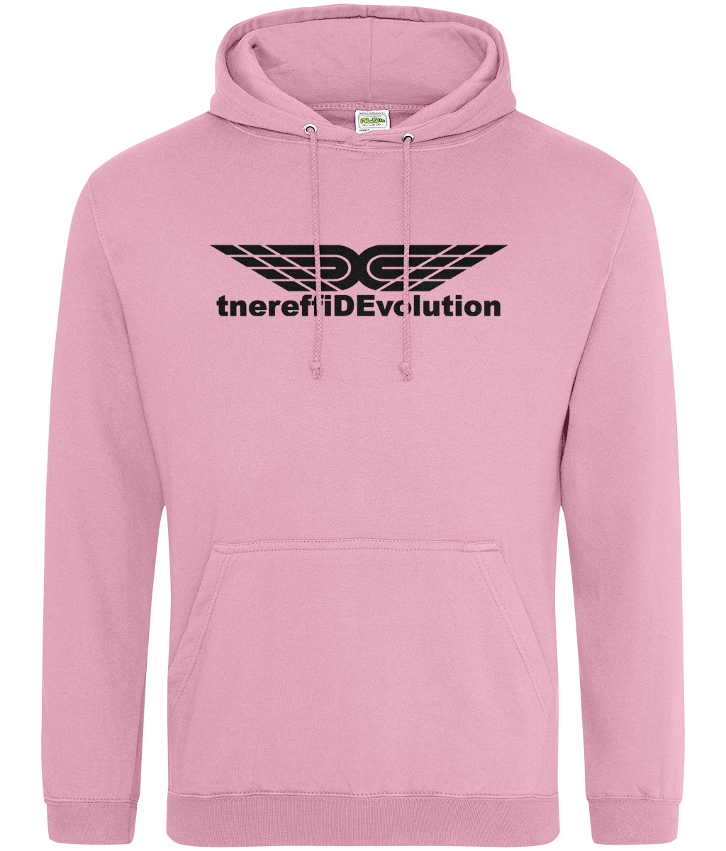 Different Evolution: College Adult Unisex Hoodie JH001 L-Black Logo1: (Other Colour-Variants available)