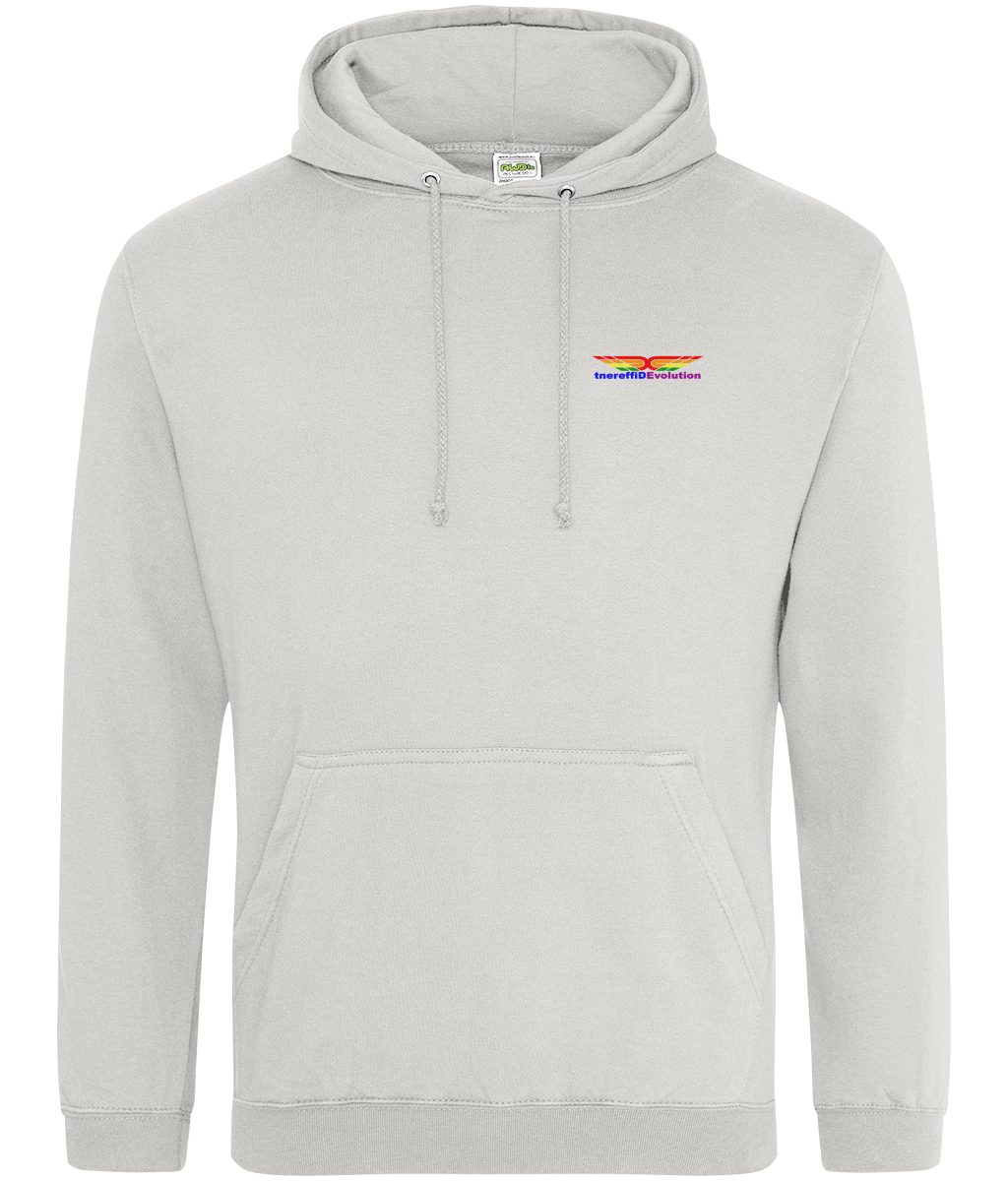 Different Evolution: College Adult Unisex Hoodie JH001 S-Rainbow Logo1: (Other Colour-Variants available)