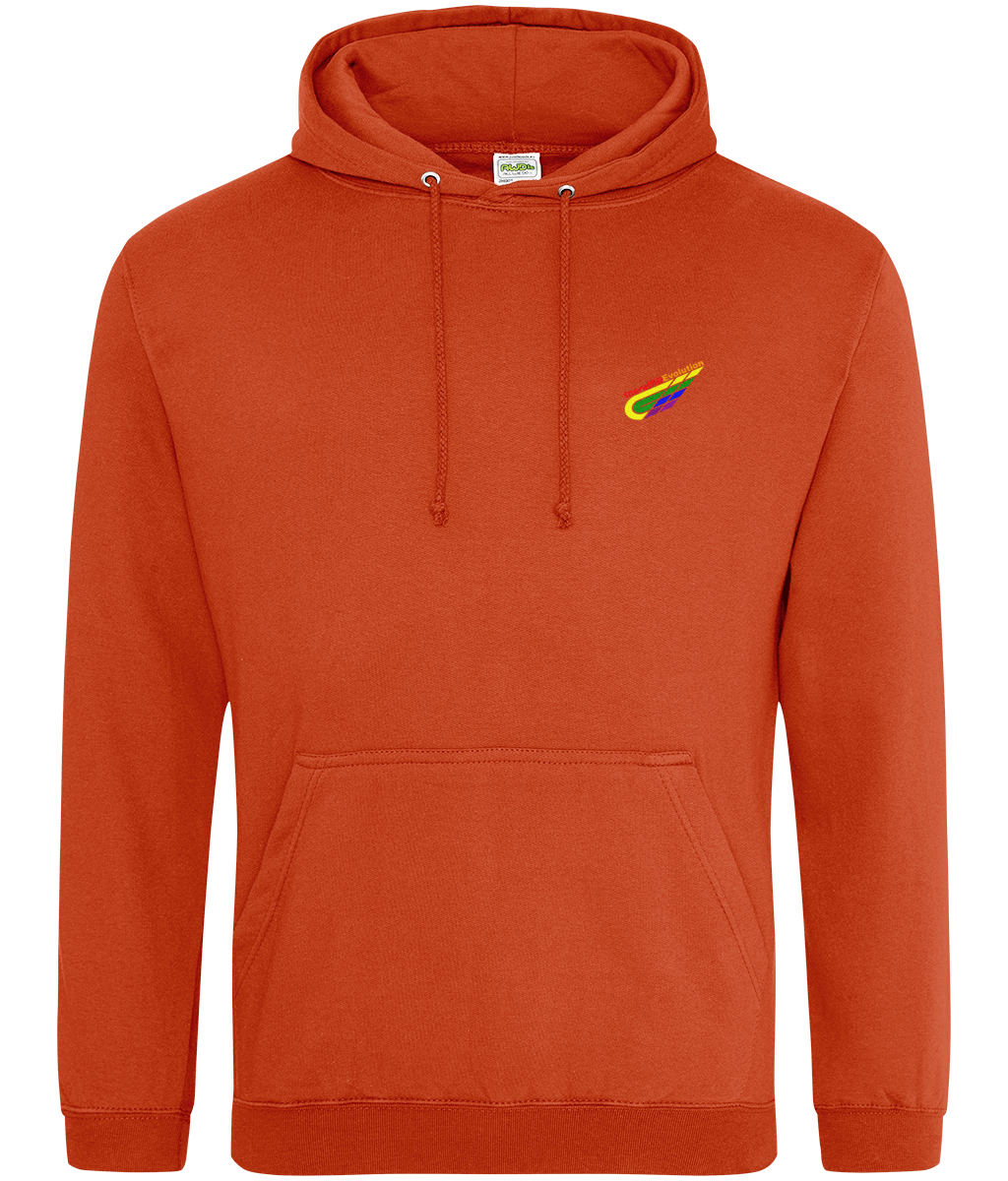 Different Evolution: College Adult Unisex Hoodie JH001 S-Rainbow Logo2: (Other Colour-Variants available)