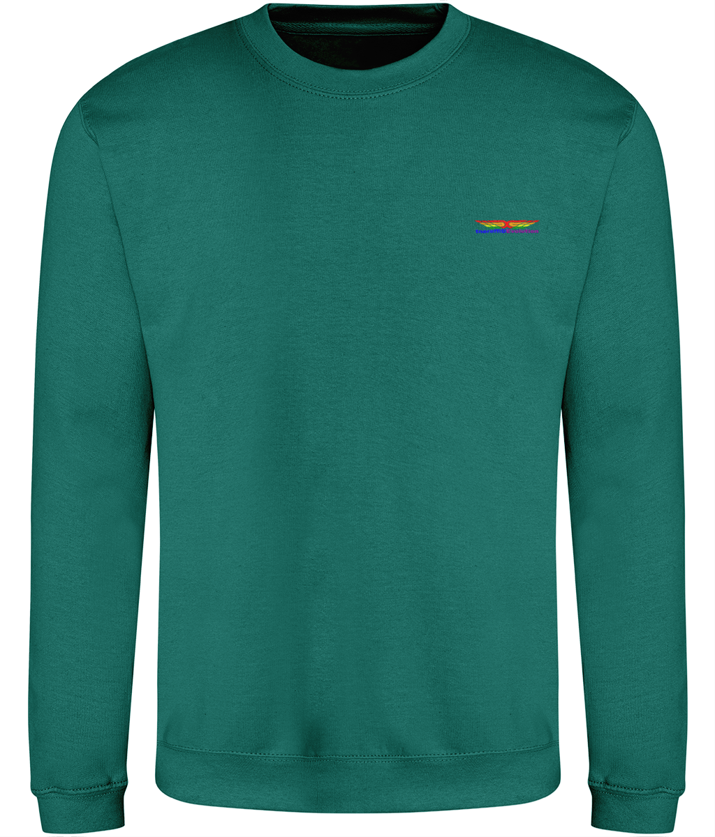 Different Evolution: Just Classic Adult Unisex Sweatshirt JH030 S-Rainbow Logo1: (Other Colour-Variants available)