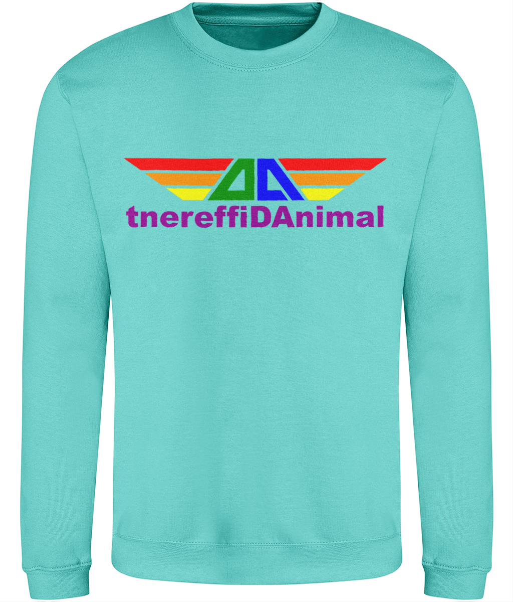 Different Animal: Just Classic Adult Unisex Sweatshirt JH030 L-Rainbow Logo1: (Other Colour-Variants available)