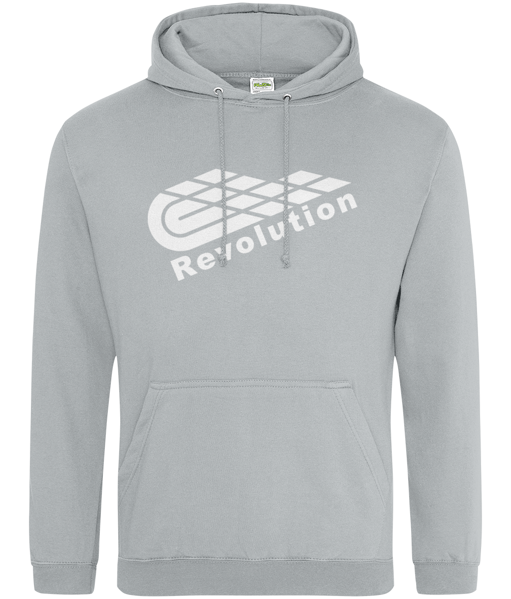 Revolution: College Adult Unisex Hoodie JH001 L-White Logo: (Other Colour-Variants available)