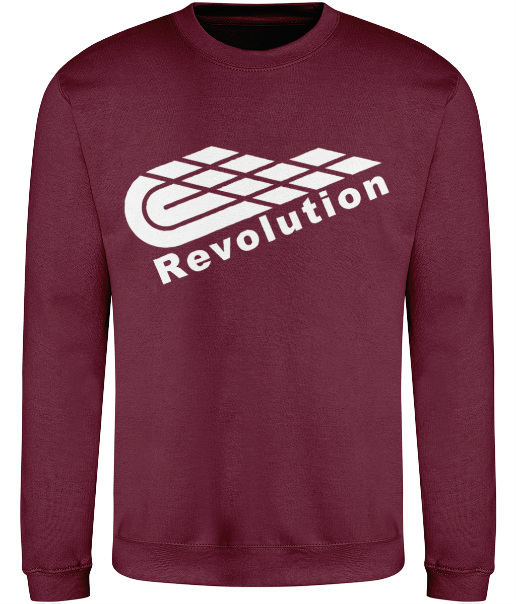 Revolution: Just Classic Adult Unisex Sweatshirt JH030 L-White Logo: (Other Colour-Variants available)