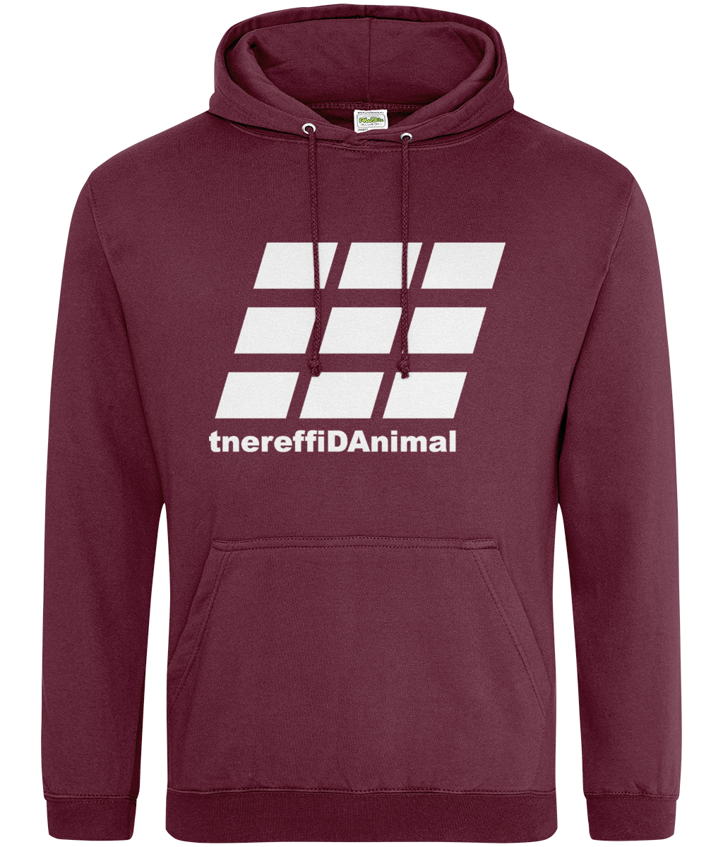 Different Animal: College Adult Unisex Hoodie JH001 L-White Logo2: (Other Colour-Variants available)