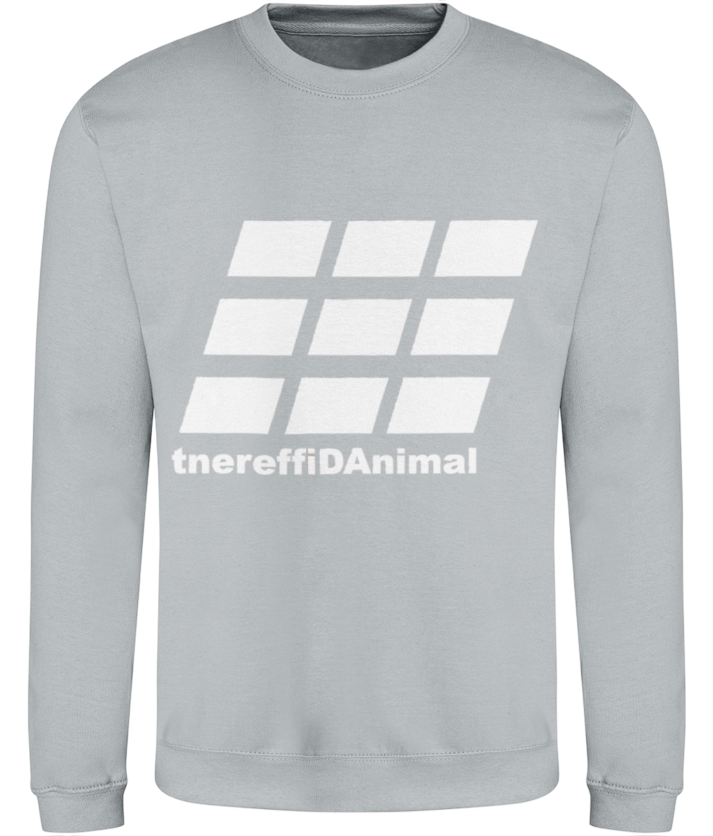 Different Animal: Just Classic Adult Unisex Sweatshirt JH030 L-White Logo2: (Other Colour-Variants available)