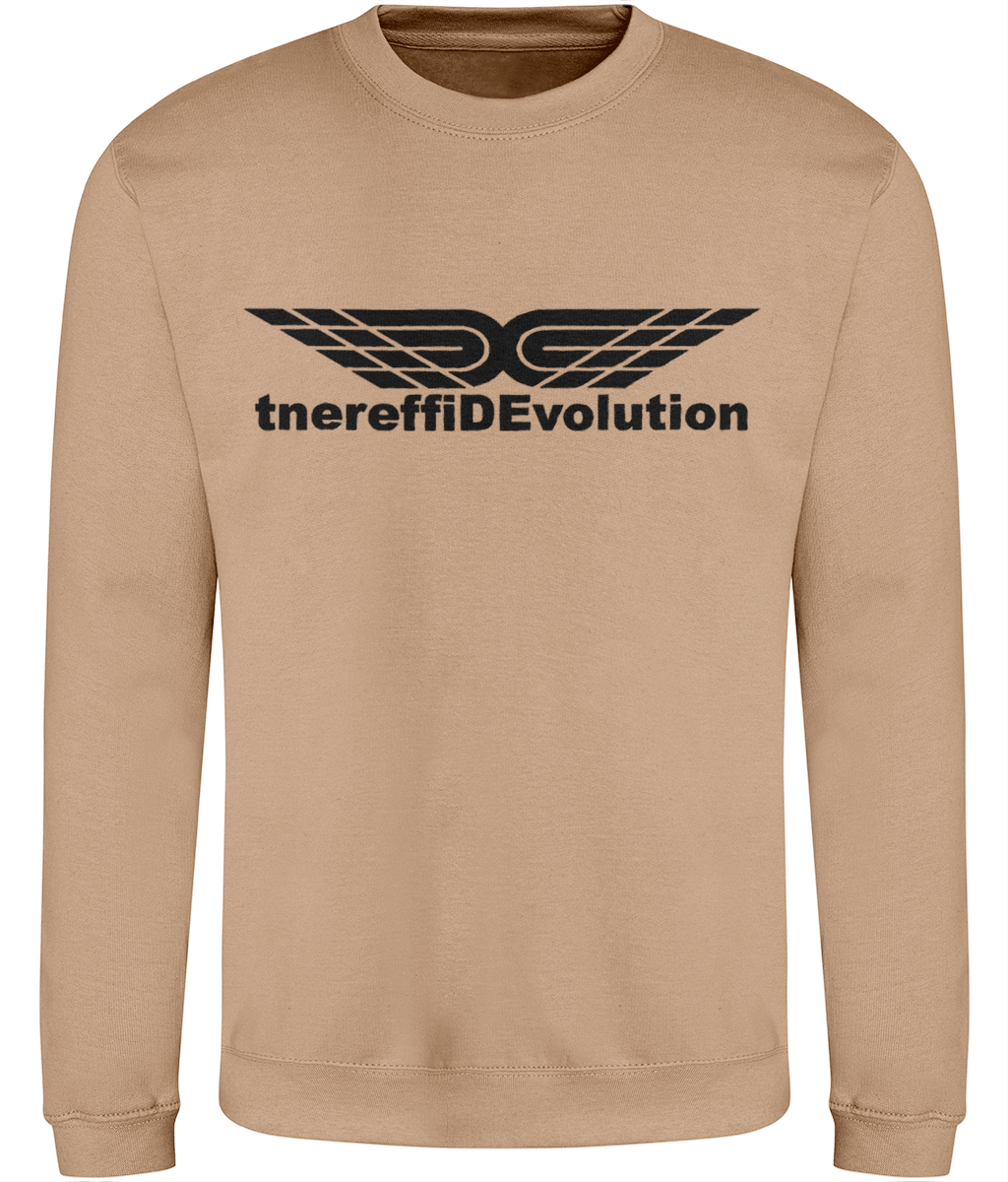 Different Evolution: Just Classic Adult Unisex Sweatshirt JH030 L-Black Logo1: (Other Colour-Variants available)