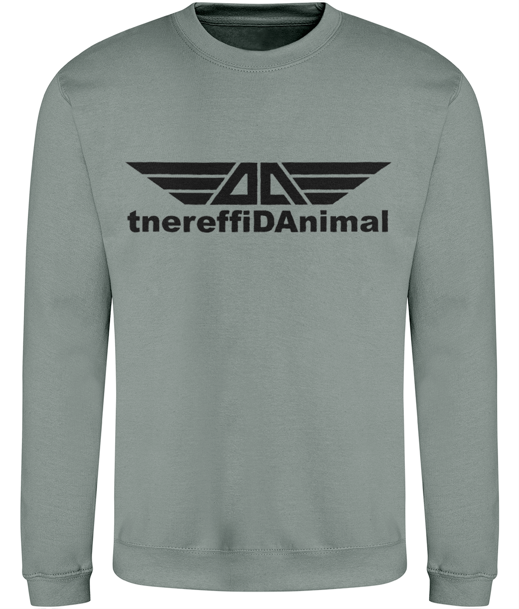 Different Animal: Just Classic Adult Unisex Sweatshirt JH030 L-Black Logo1: (Other Colour-Variants available)