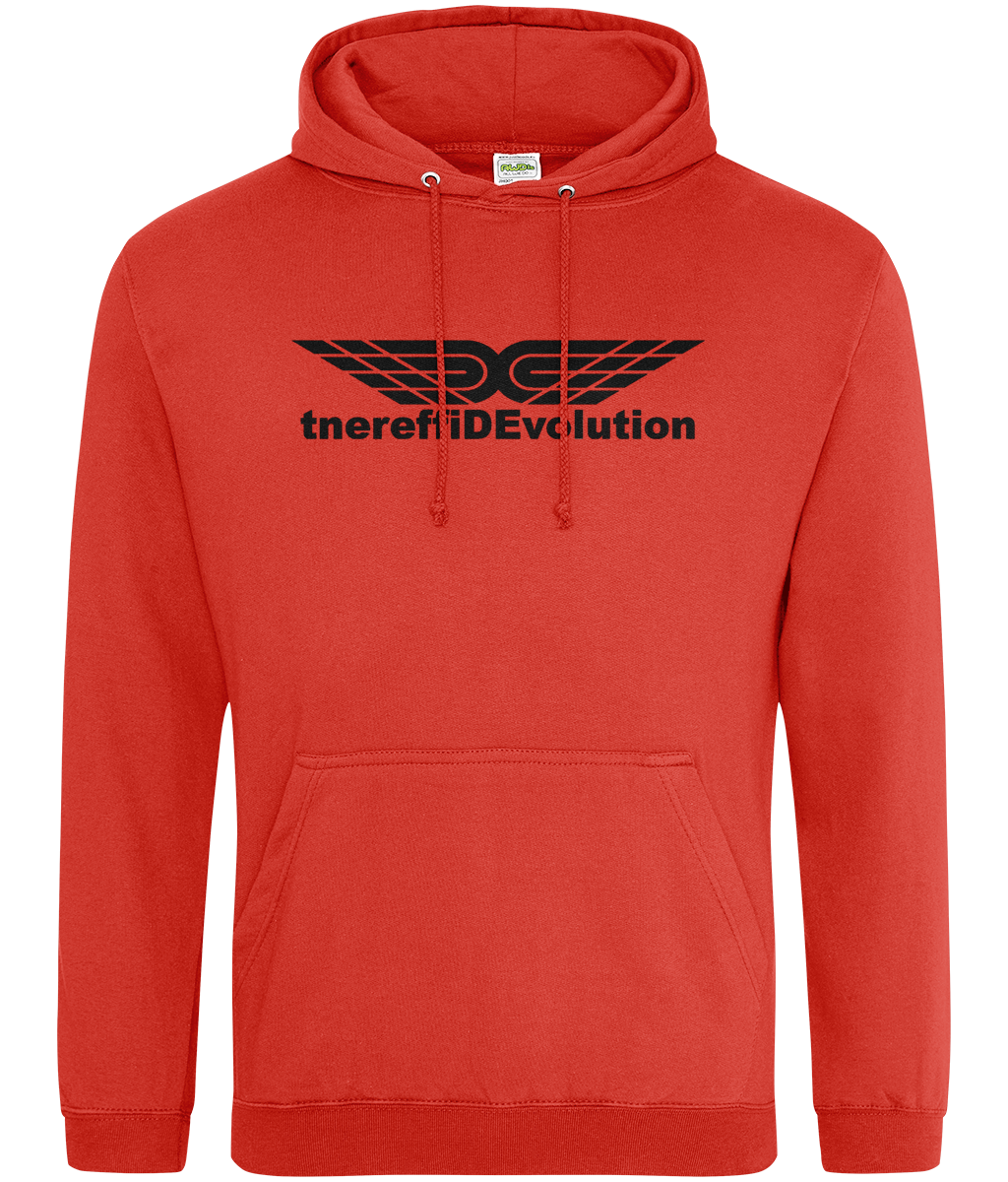 Different Evolution: College Adult Unisex Hoodie JH001 L-Black Logo1: (Other Colour-Variants available)