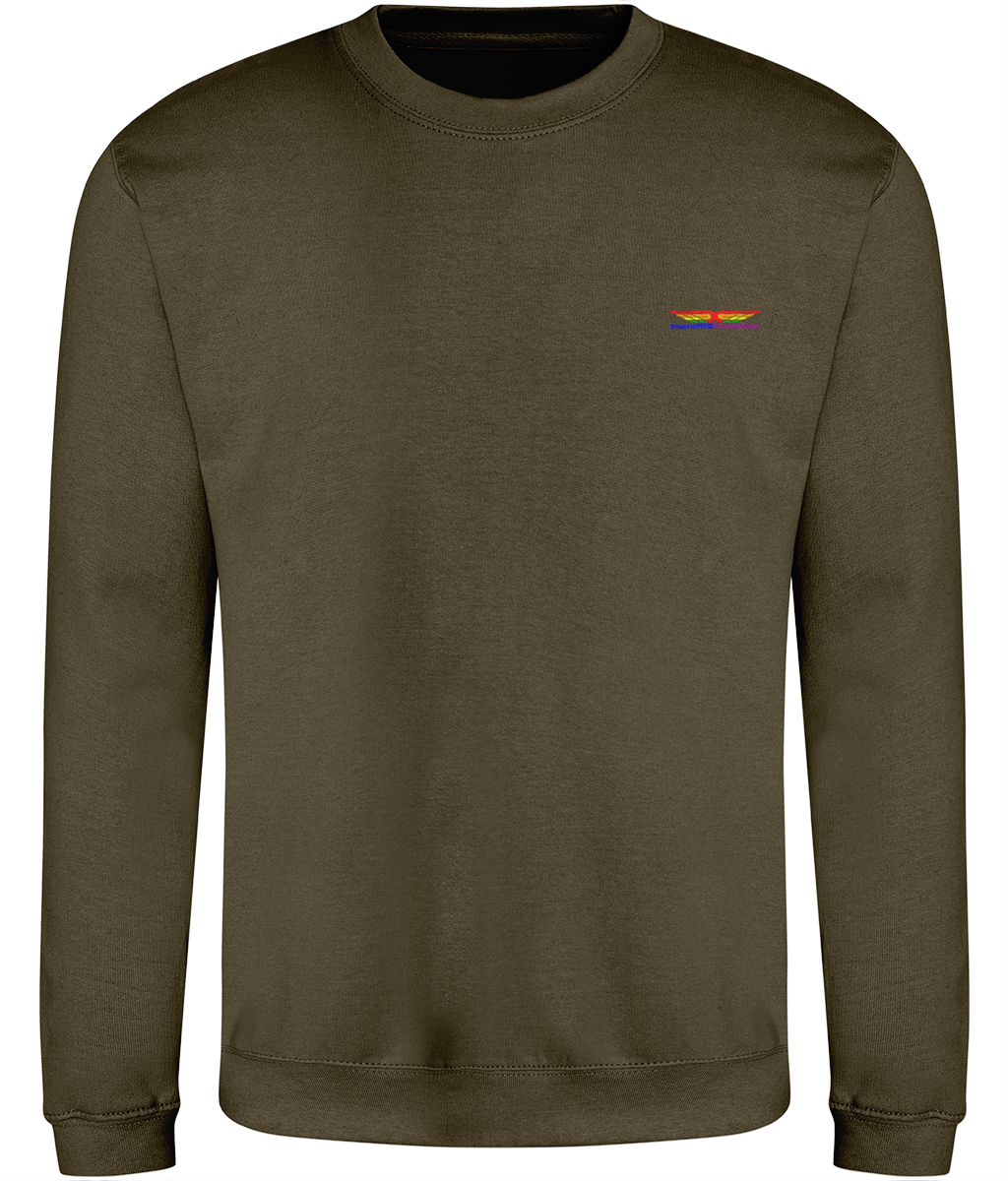 Different Evolution: Just Classic Adult Unisex Sweatshirt JH030 S-Rainbow Logo1: (Other Colour-Variants available)