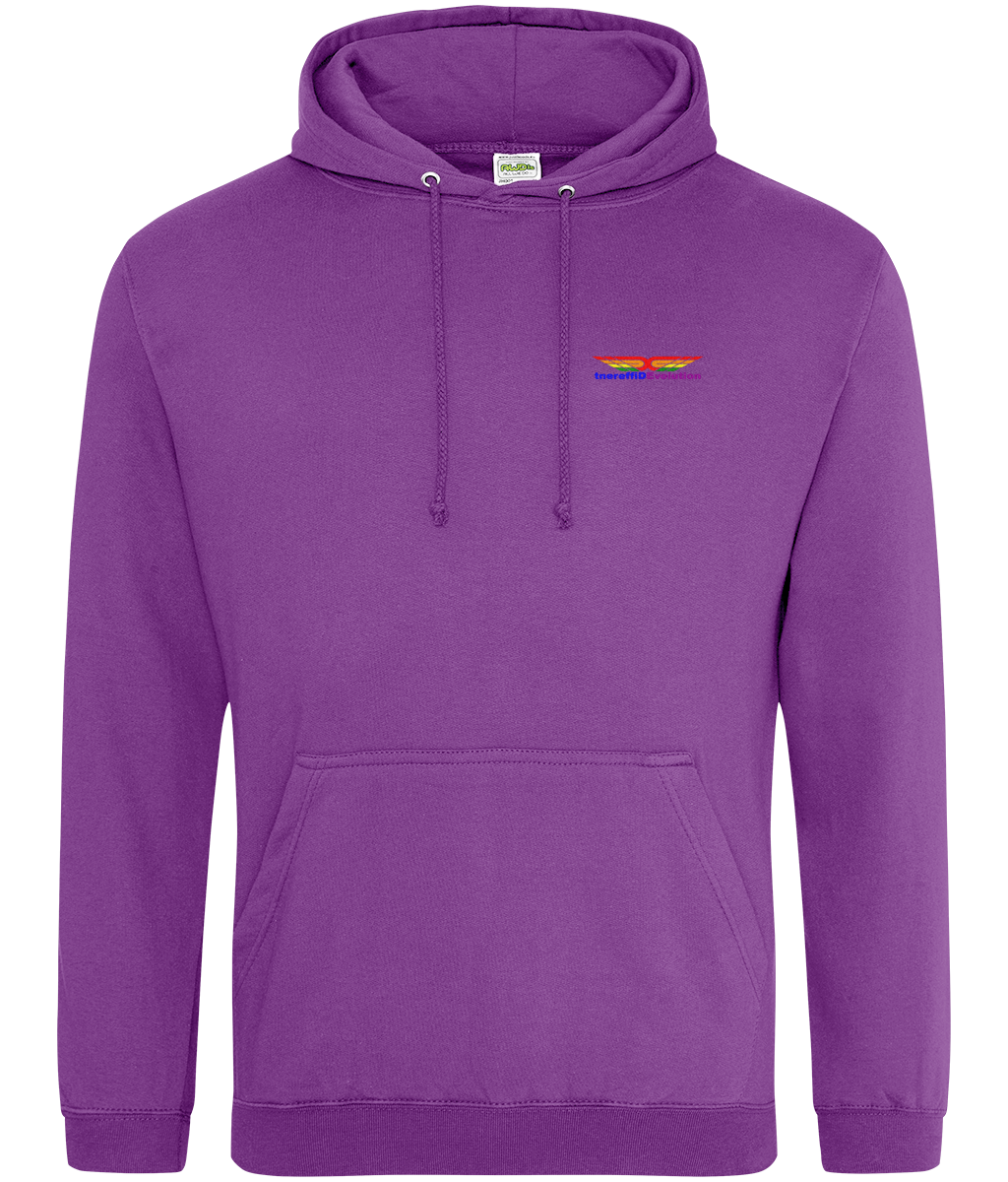 Different Evolution: College Adult Unisex Hoodie JH001 S-Rainbow Logo1: (Other Colour-Variants available)