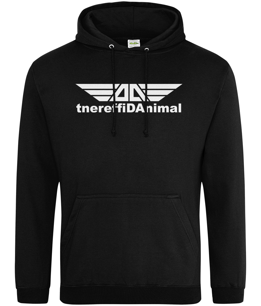 Different Animal: College Adult Unisex Hoodie JH001 L-White Logo1: (Other Colour-Variants available)