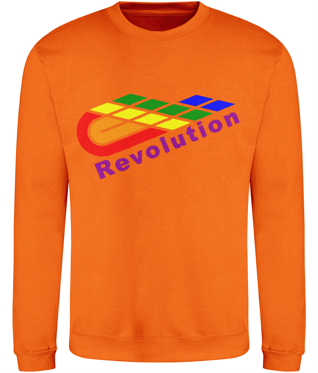 Revolution: Just Classic Adult Unisex Sweatshirt JH030 L-Rainbow Logo: (Other Colour-Variants available)