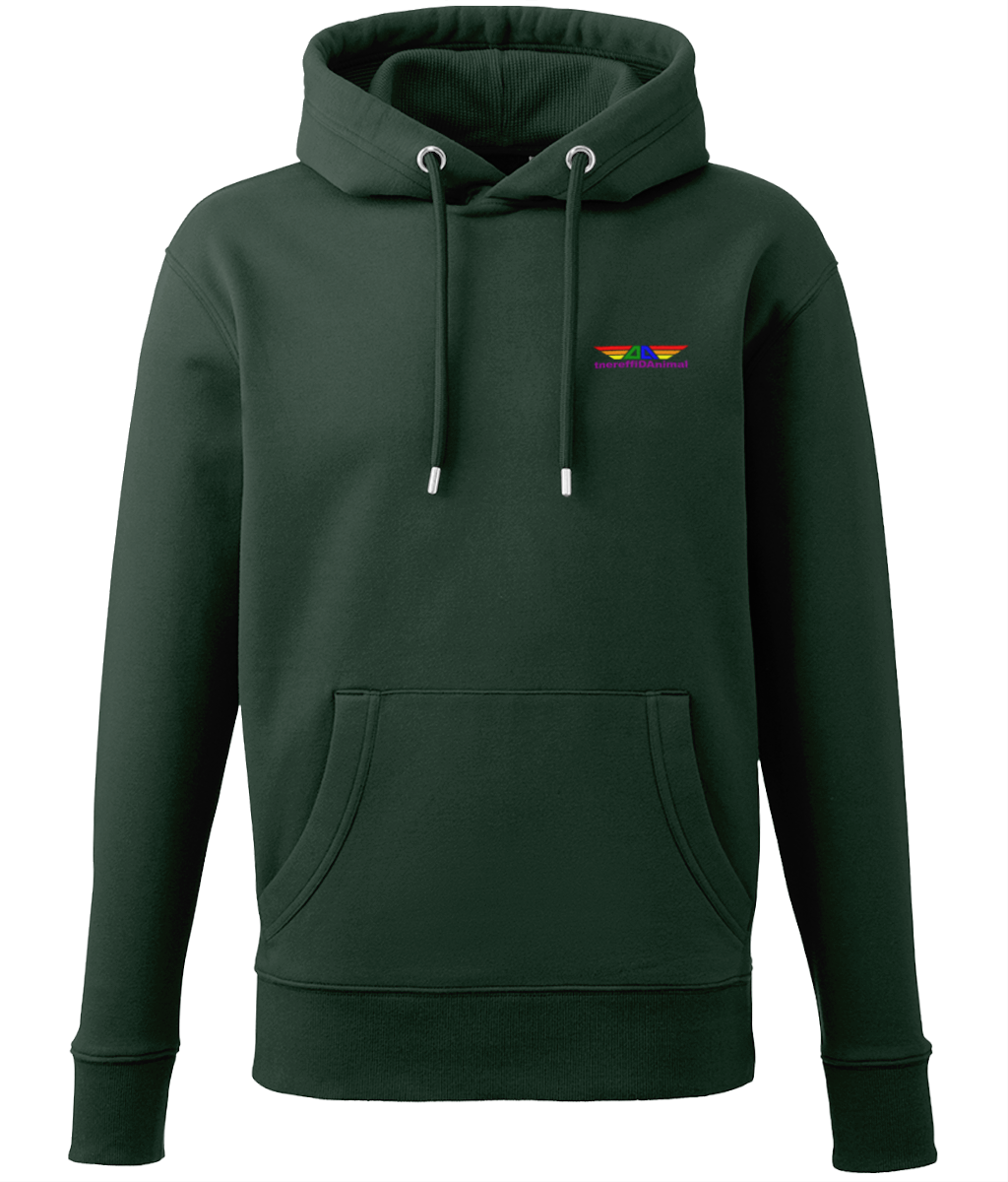 Different Animal: Eco Men Hoodie / Adult Unisex Hoodie AM001 S-Rainbow Logo1: (Other Colour-Variants available)