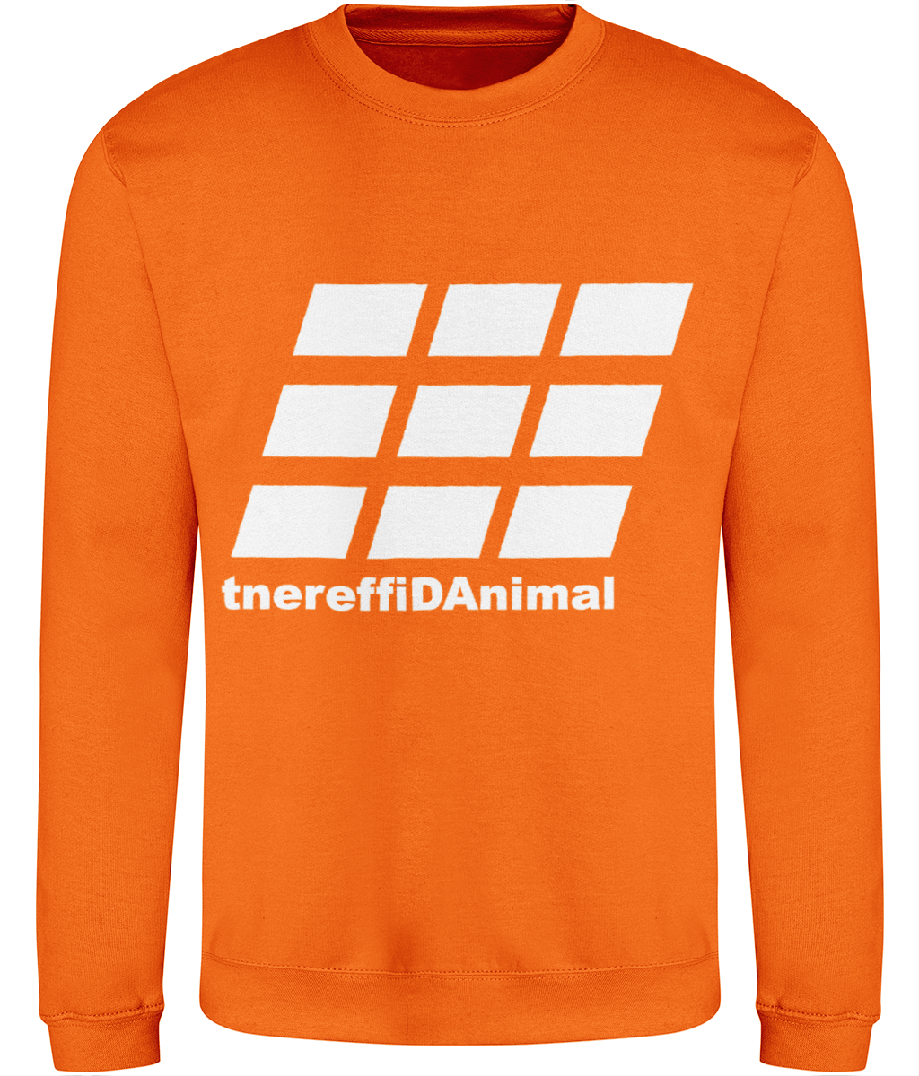 Different Animal: Just Classic Adult Unisex Sweatshirt JH030 L-White Logo2: (Other Colour-Variants available)