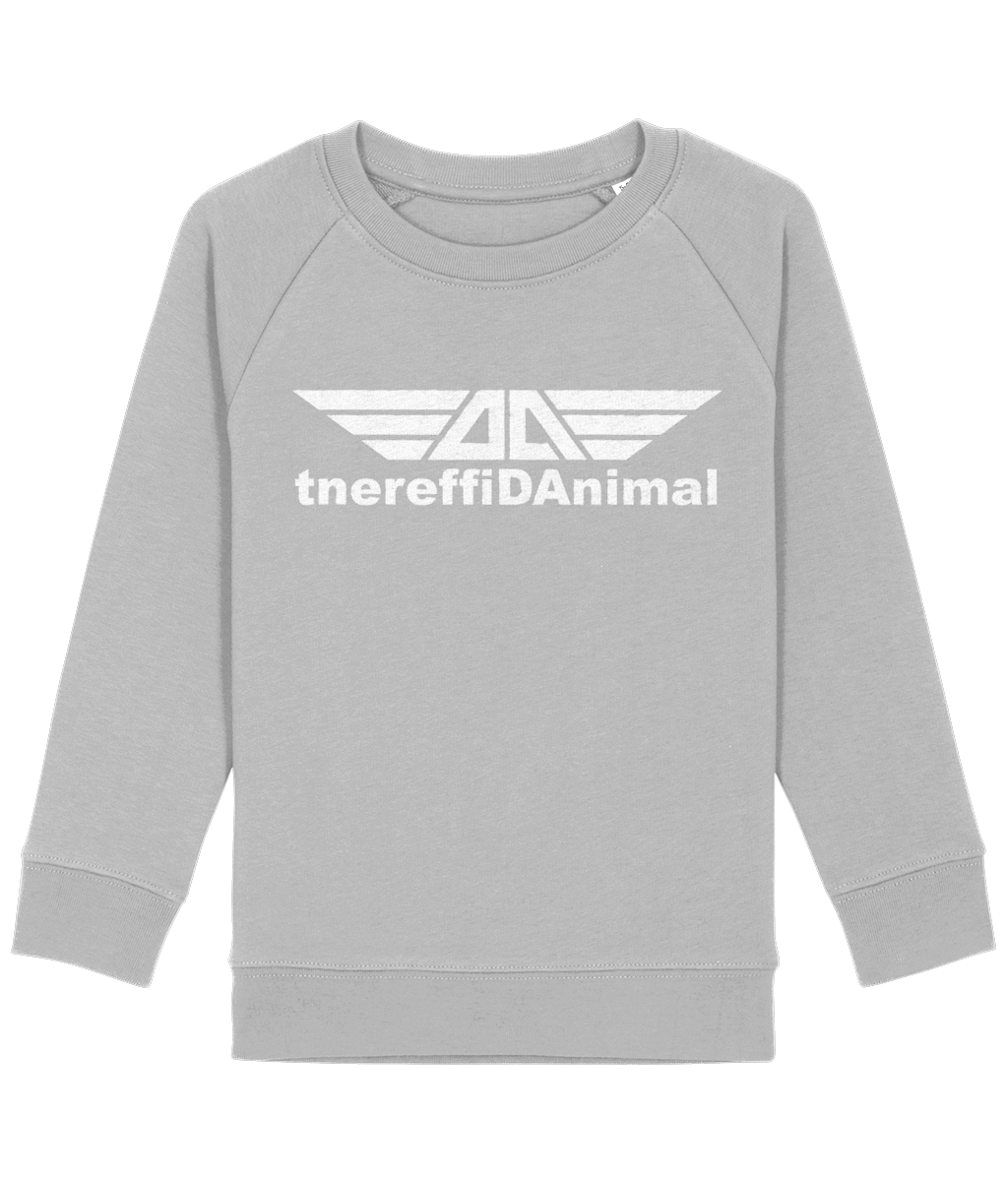 Different Animal: Eco Mini Scouter Kids Unisex Sweatshirt SX067 L-White Logo1: (Other Colour-Variants available)