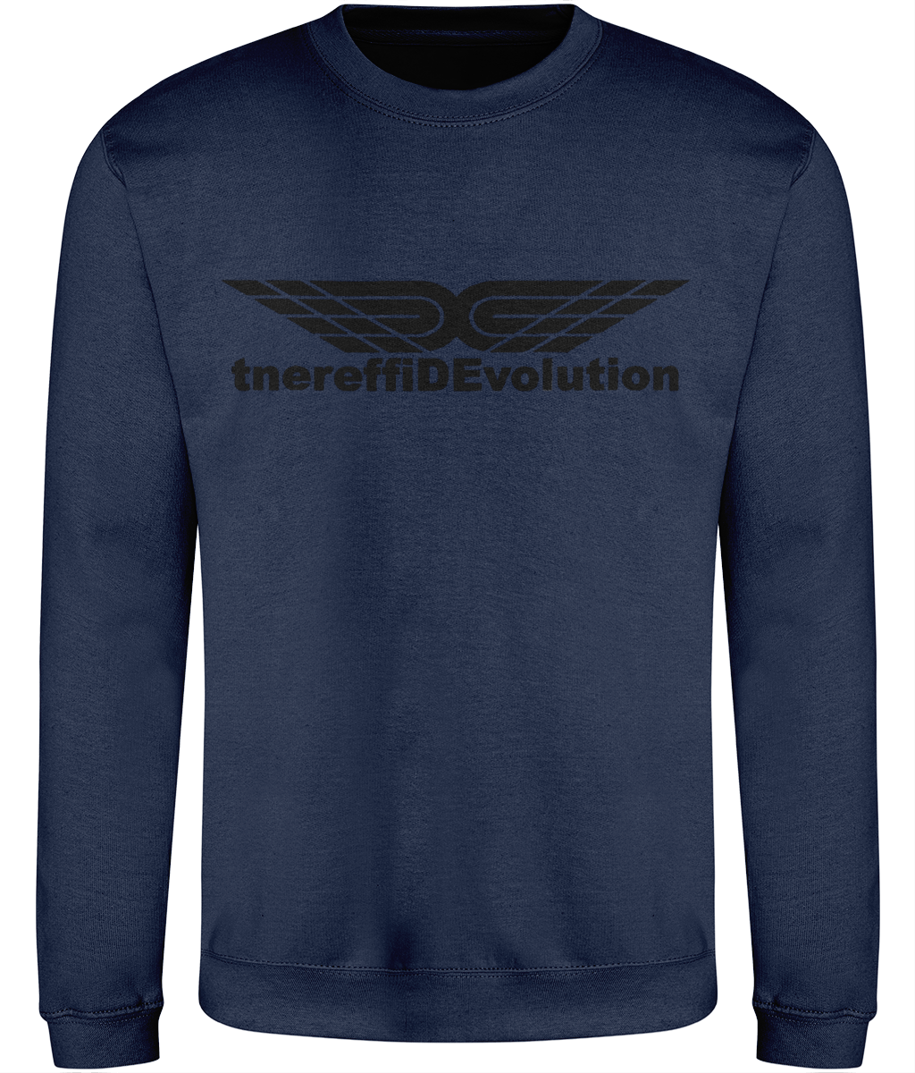 Different Evolution: Just Classic Adult Unisex Sweatshirt JH030 L-Black Logo1: (Other Colour-Variants available)