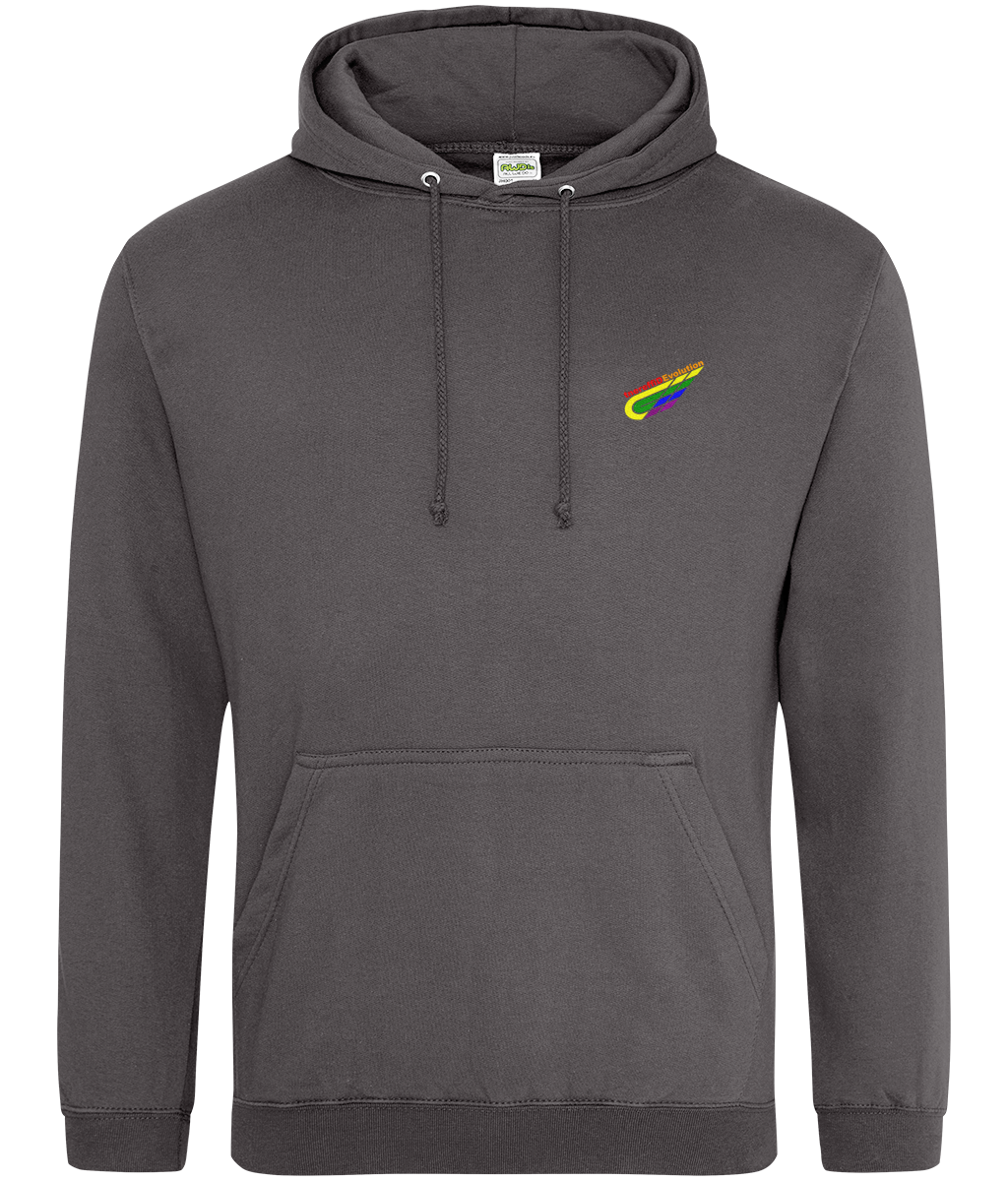 Different Evolution: College Adult Unisex Hoodie JH001 S-Rainbow Logo2: (Other Colour-Variants available)