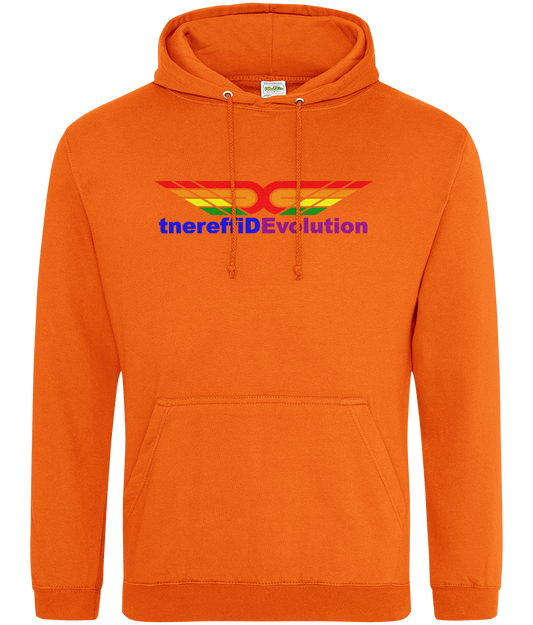 Different Evolution: College Adult Unisex Hoodie JH001 L-Rainbow Logo1: (Other Colour-Variants available)