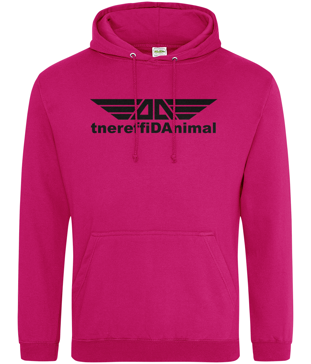 Different Animal: College Adult Unisex Hoodie JH001 L-Black Logo1: (Other Colour-Variants available)