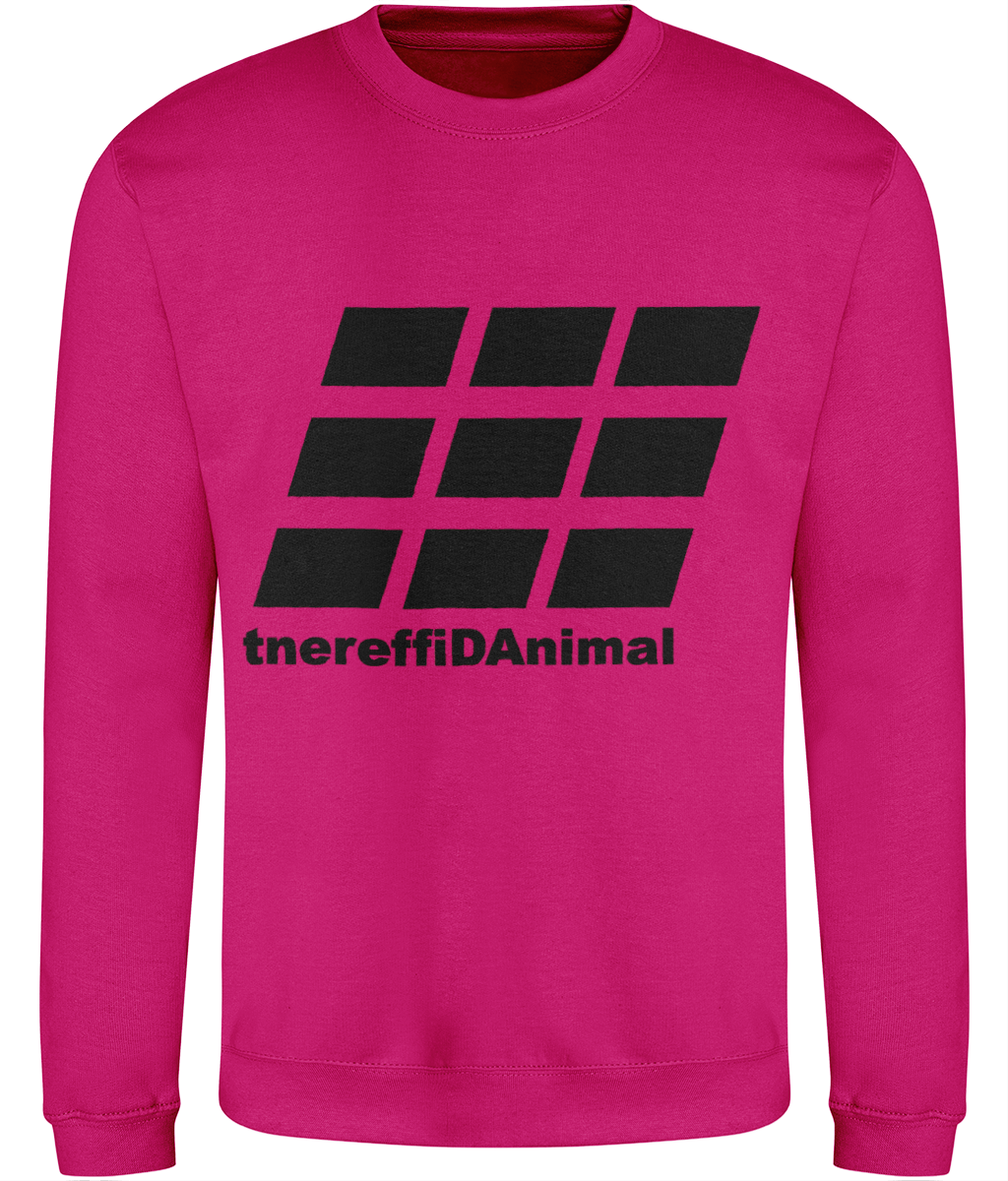 Different Animal: Just Classic Adult Unisex Sweatshirt JH030 L-Black Logo2: (Other Colour-Variants available)