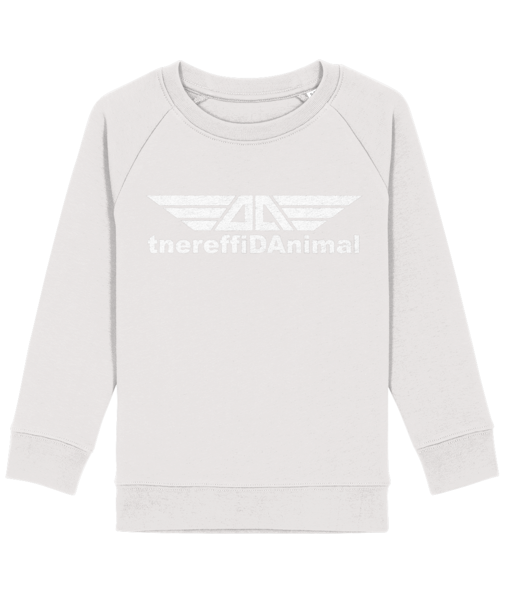 Different Animal: Eco Mini Scouter Kids Unisex Sweatshirt SX067 L-White Logo1: (Other Colour-Variants available)