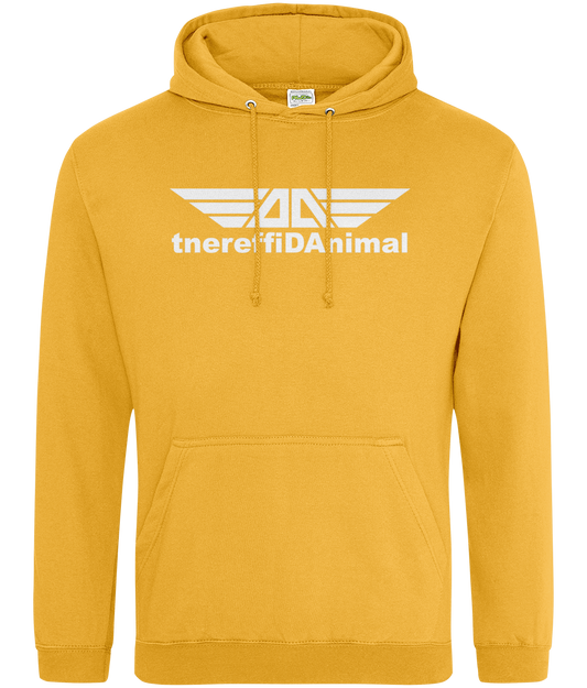 Different Animal: College Adult Unisex Hoodie JH001 L-White Logo1: (Other Colour-Variants available)