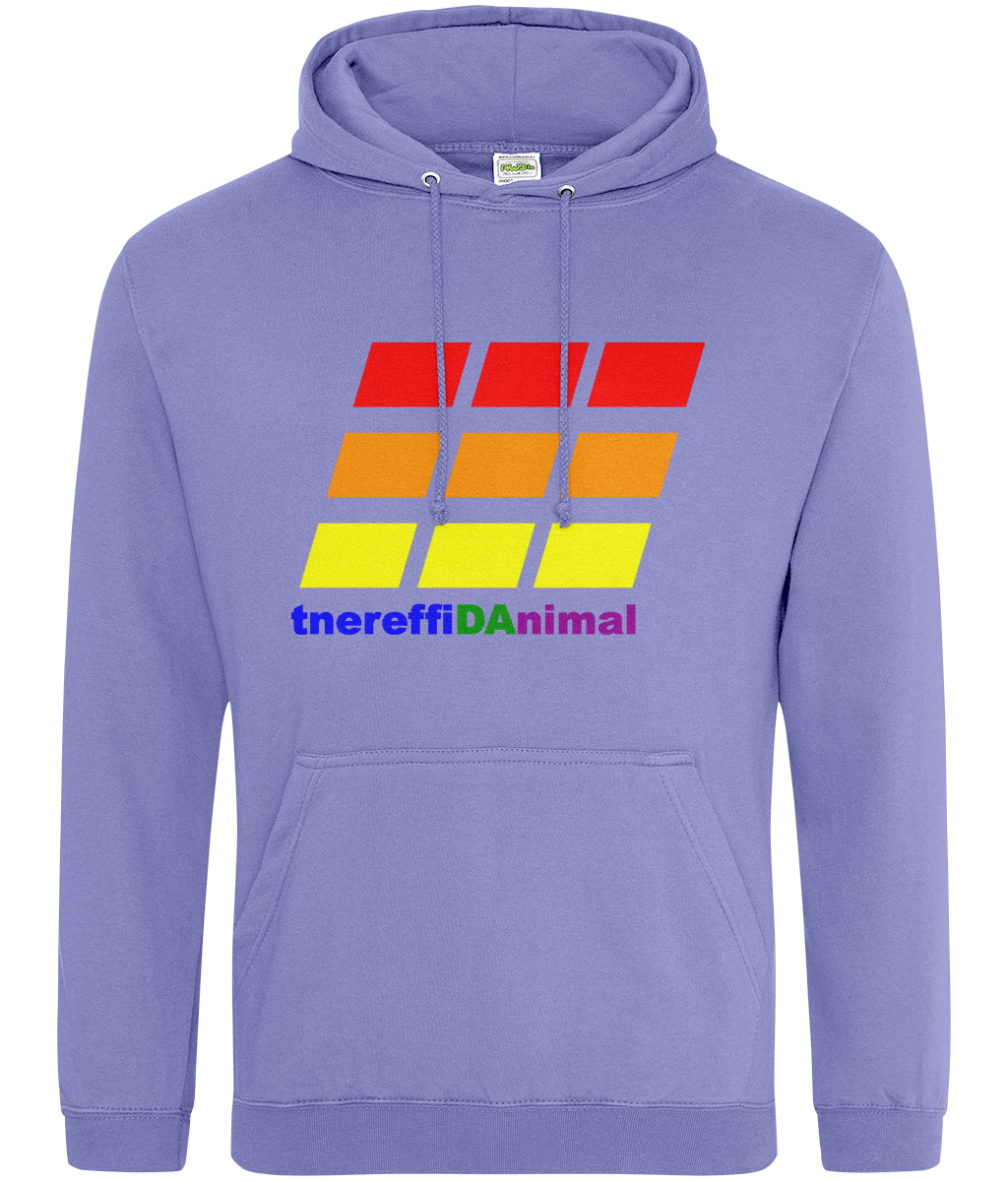 Different Animal: College Adult Unisex Hoodie JH001 L-Rainbow Logo2: (Other Colour-Variants available)