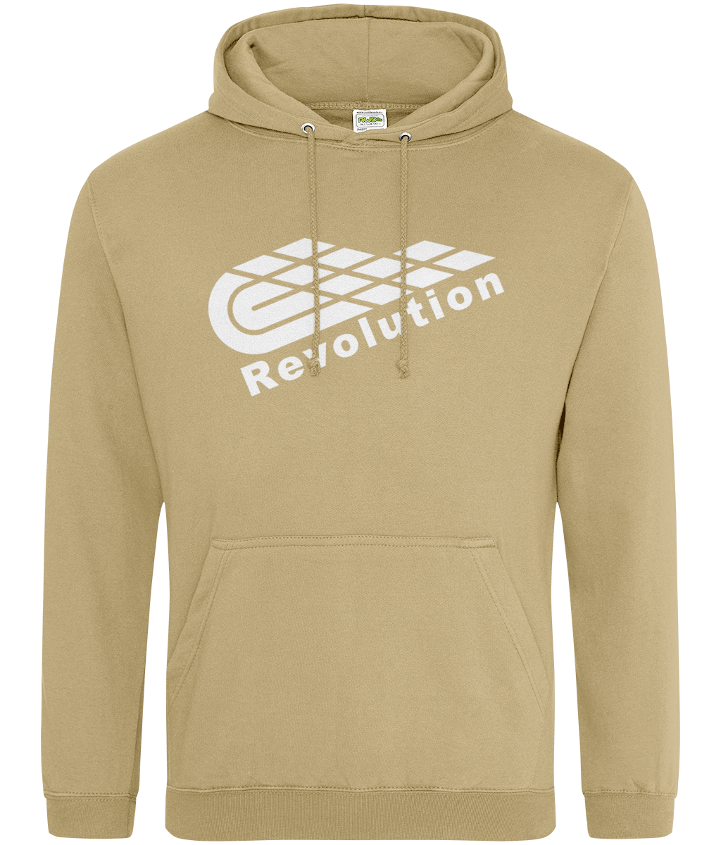 Revolution: College Adult Unisex Hoodie JH001 L-White Logo: (Other Colour-Variants available)