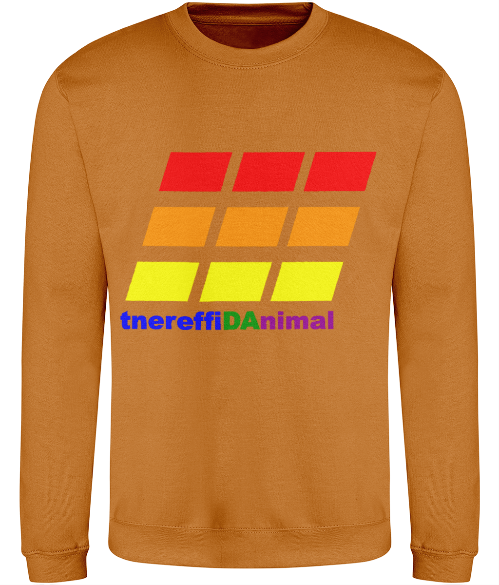 Different Animal: Just Classic Adult Unisex Sweatshirt JH030 L-Rainbow Logo2: (Other Colour-Variants available)