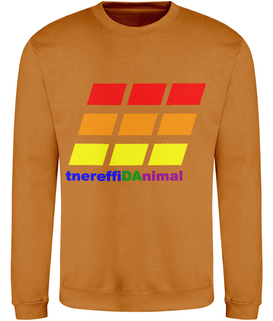 Different Animal: Just Classic Adult Unisex Sweatshirt JH030 L-Rainbow Logo2: (Other Colour-Variants available)