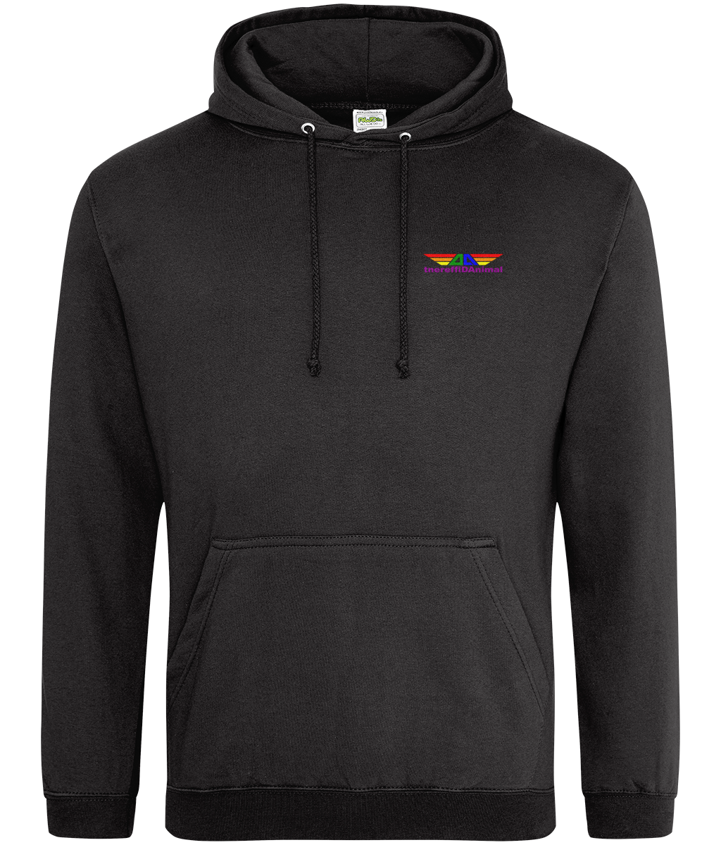 Different Animal: College Adult Unisex Hoodie JH001 S-Rainbow Logo1: (Other Colour-Variants available)