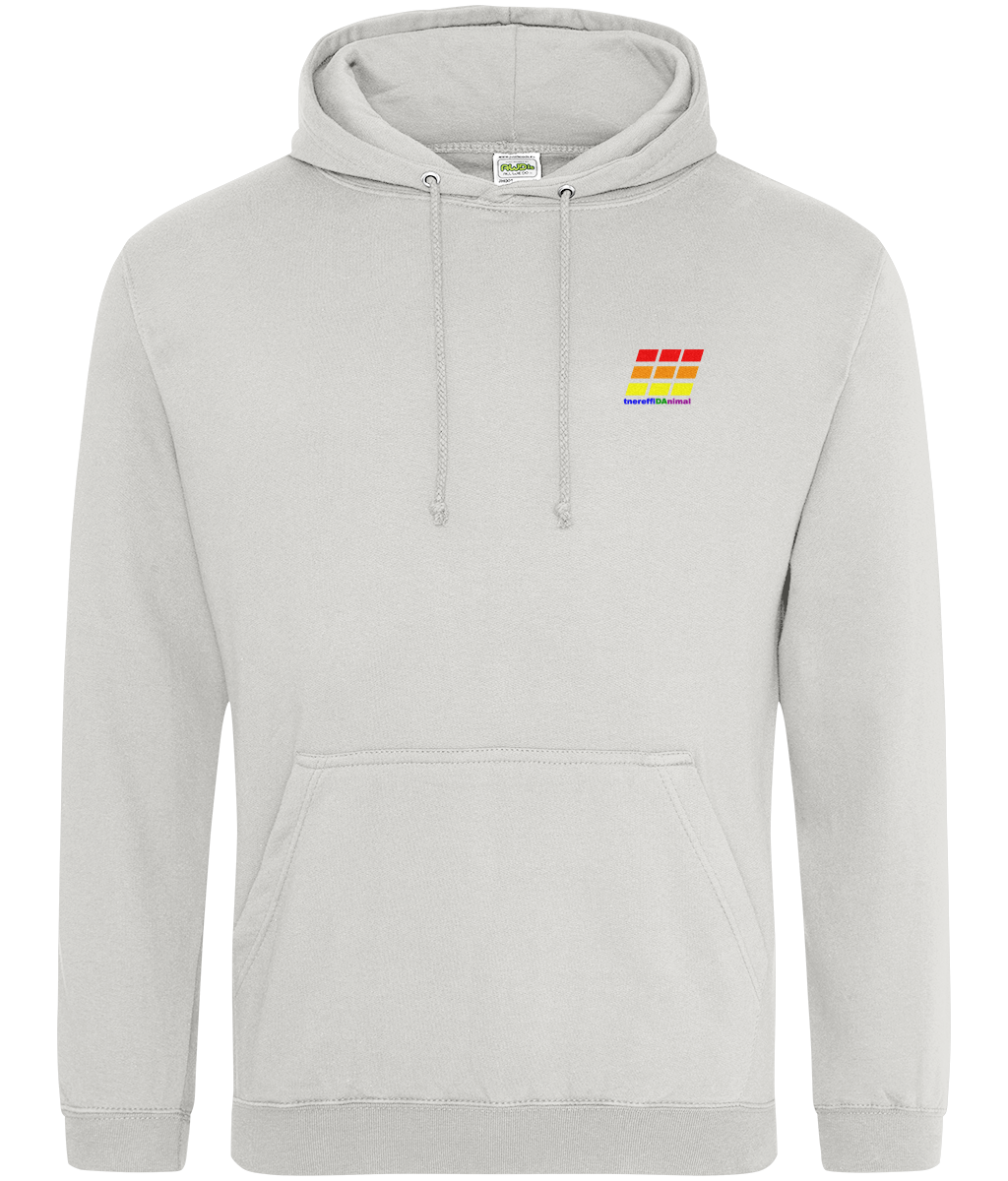 Different Animal: College Adult Unisex Hoodie JH001 S-Rainbow Logo2: (Other Colour-Variants available)