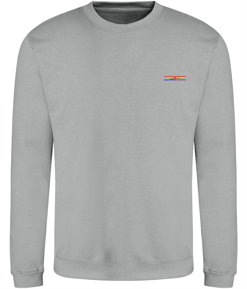 Different Evolution: Just Classic Adult Unisex Sweatshirt JH030 S-Rainbow Logo1: (Other Colour-Variants available)