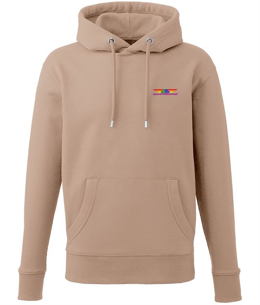 Different Animal: Eco Men Hoodie / Adult Unisex Hoodie AM001 S-Rainbow Logo1: (Other Colour-Variants available)