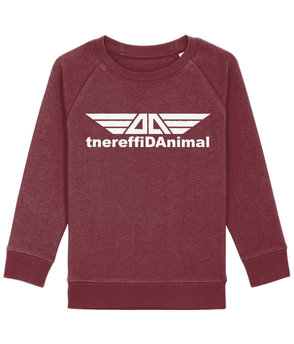 Different Animal: Eco Mini Scouter Kids Unisex Sweatshirt SX067 L-White Logo1: (Other Colour-Variants available)