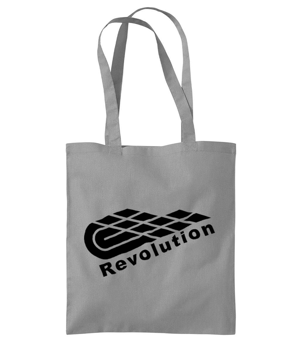 Revolution: Eco Organic Premium Cotton Tote Bag WM261 L-Black Logo: (Other Colour-Variants available)