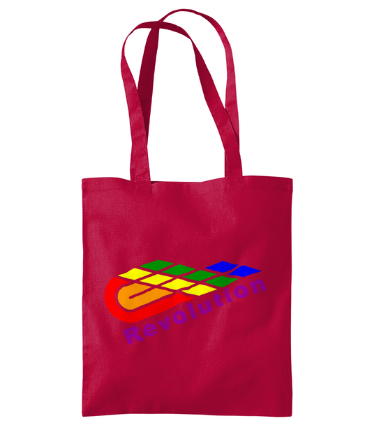 Revolution: Eco Organic Premium Cotton Tote Bag WM261 L-Rainbow Logo: (Other Colour-Variants available)