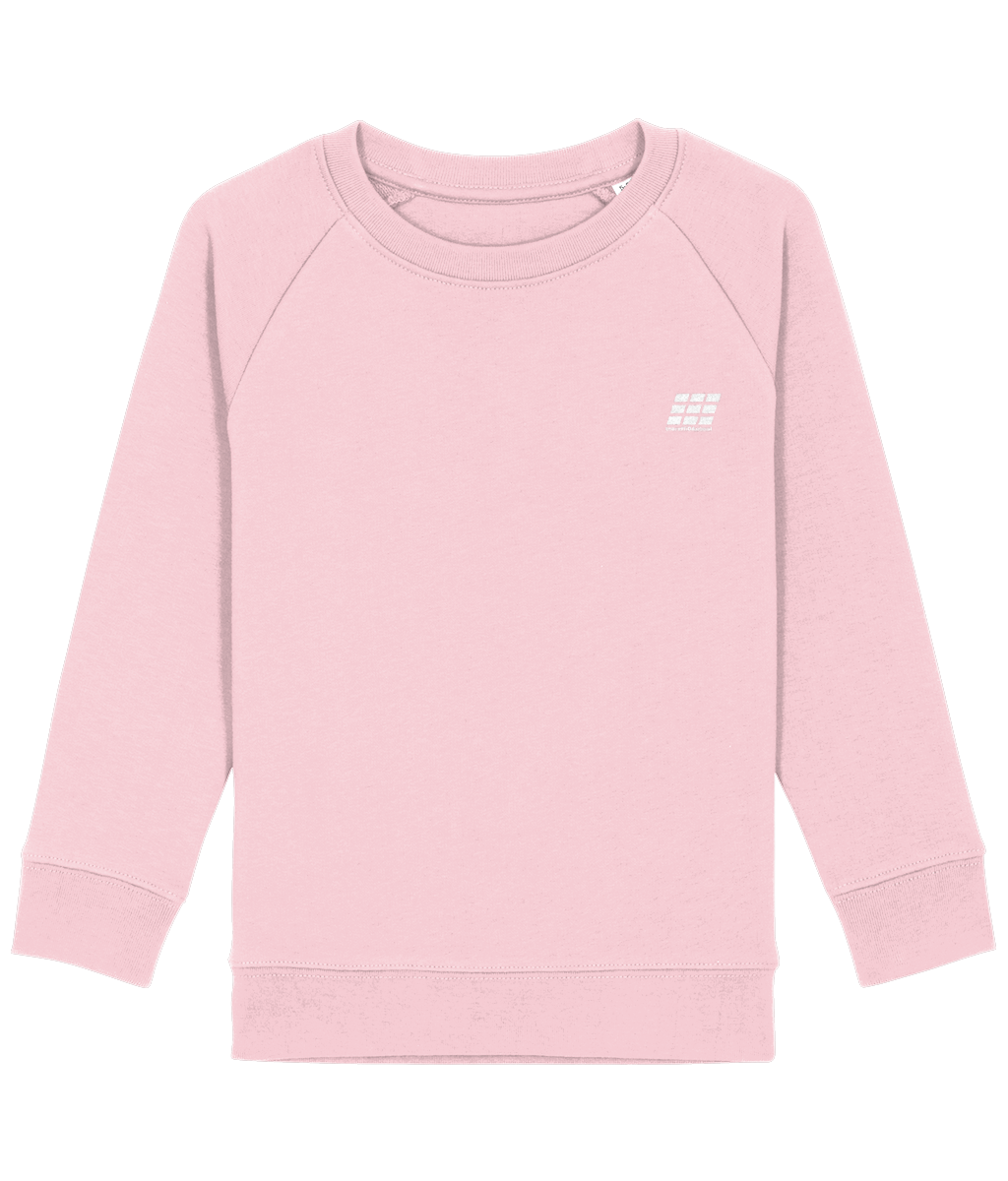 Different Animal: Eco Mini Scouter Kids Unisex Sweatshirt SX067 S-White Logo2: (Other Colour-Variants available)