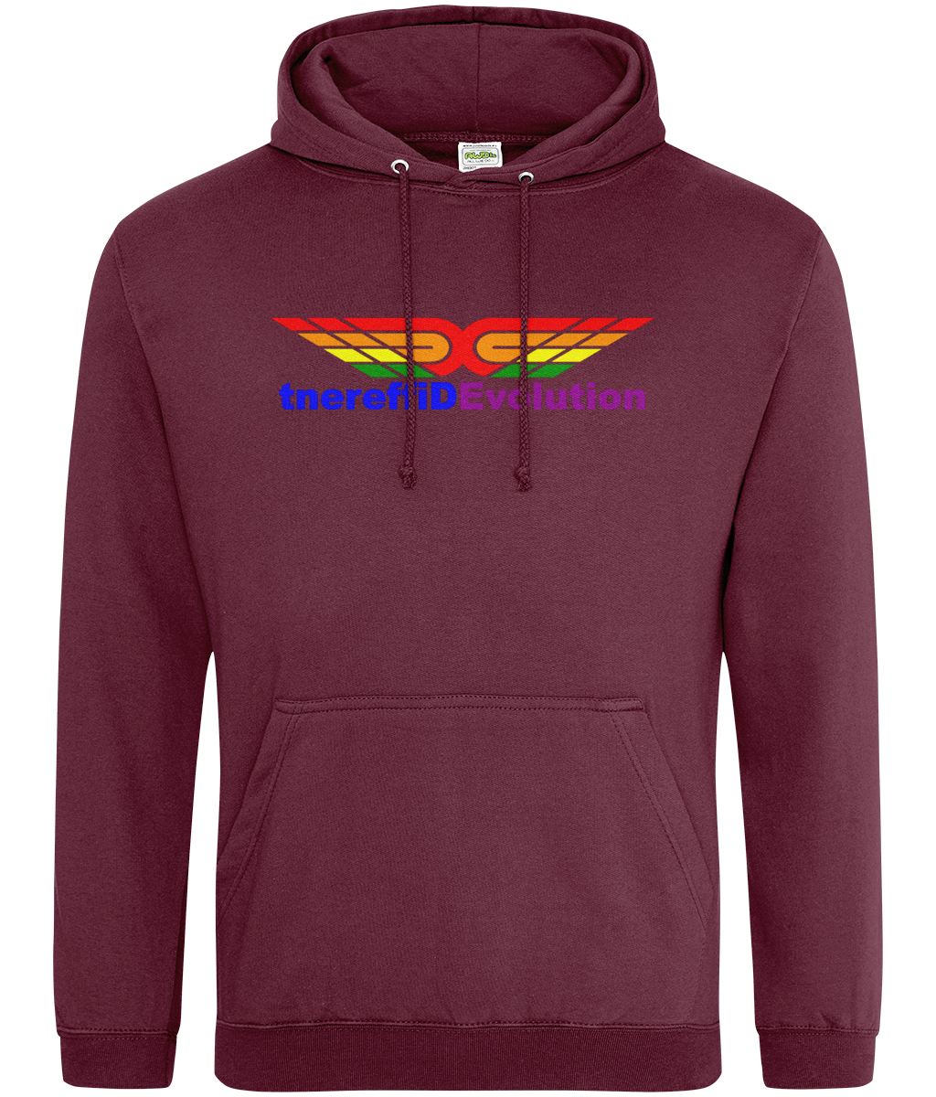 Different Evolution: College Adult Unisex Hoodie JH001 L-Rainbow Logo1: (Other Colour-Variants available)