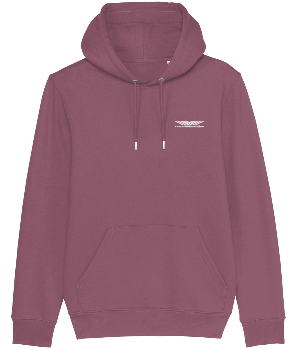 Different Evolution: Eco Cruiser Adult Unisex Hoodie SX005 S-White Logo1: (Other Colour-Variants available)