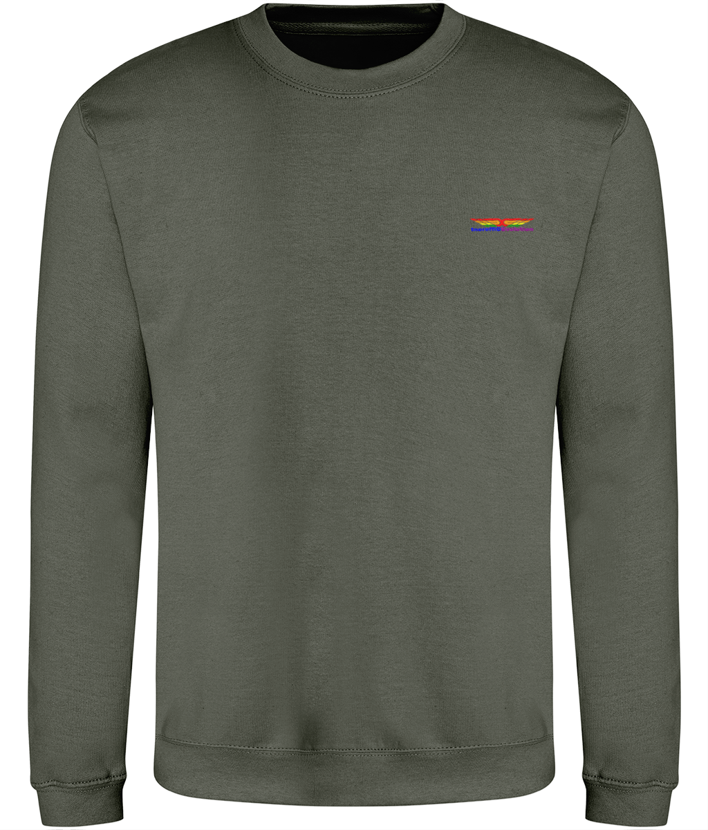 Different Evolution: Just Classic Adult Unisex Sweatshirt JH030 S-Rainbow Logo1: (Other Colour-Variants available)